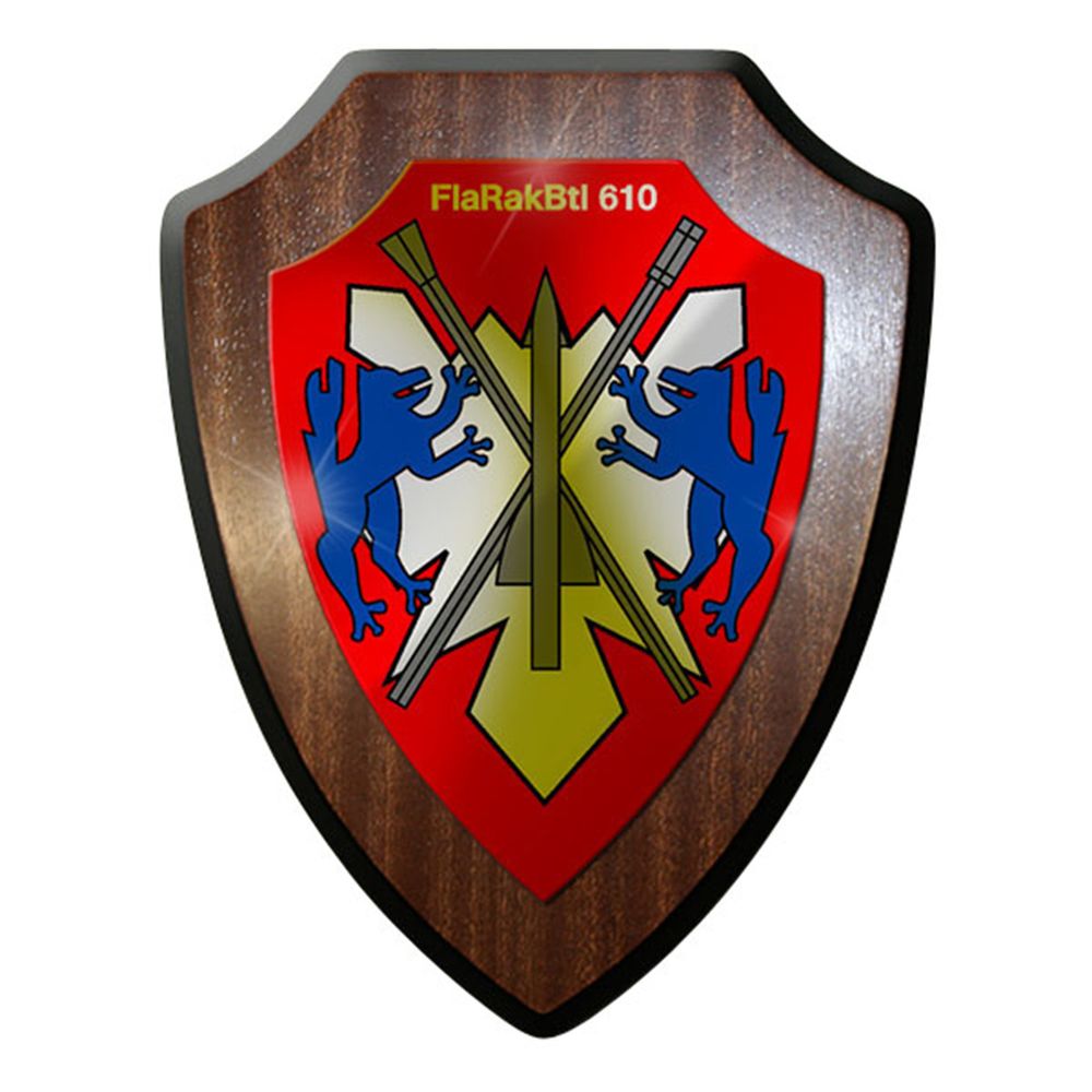 Wappenschild / Wandschild - FlaRakBtl 610 Flugabwehrraketenbataillon #12901