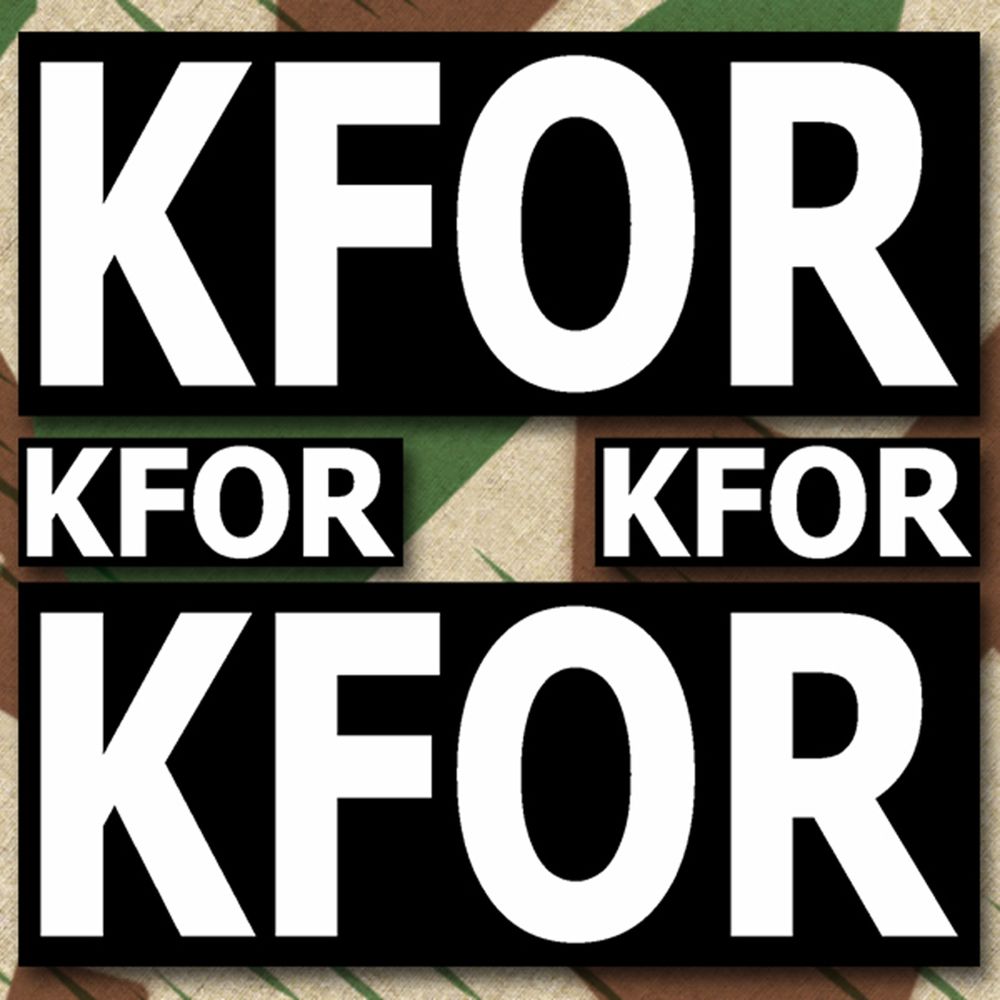 4x KFOR 2 Kosovo Nato Bundeswehr Abroad Insert Sticker 50x20 20x6cm # A213