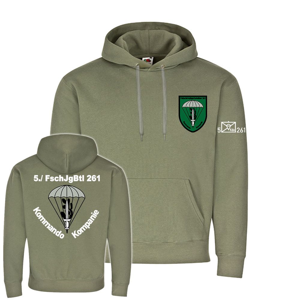 Hoodie 5 FschJgBtl 261 Fallschirmjäger Kommando Kompanie Taktische #22472
