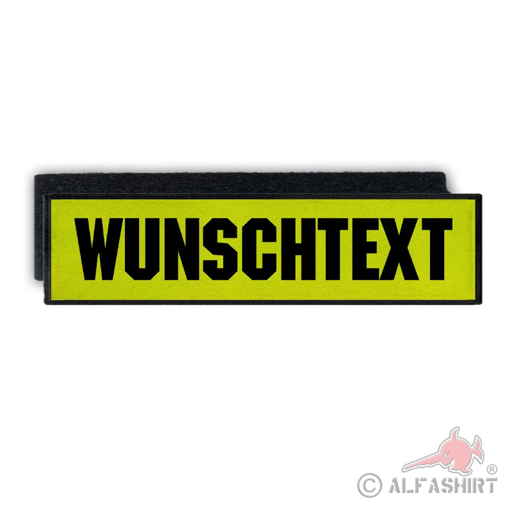 Rückenpatch Wunschtext Neongelb Neon Feuerwehr Polizei Rettungsdienst #42450