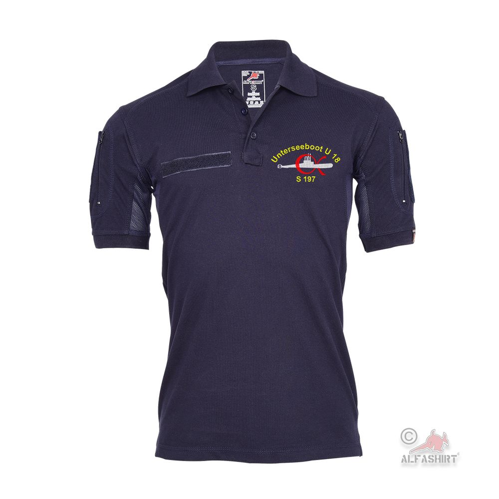 GESTICKT Tactical Polo Unterseeboot U 18 S197 Marine Bundeswehr T-Shirt#44327