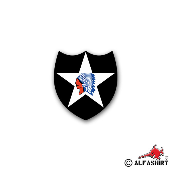 Sticker 2 US Infantry Division 2nd Infantry Division US 6x7cm A1828