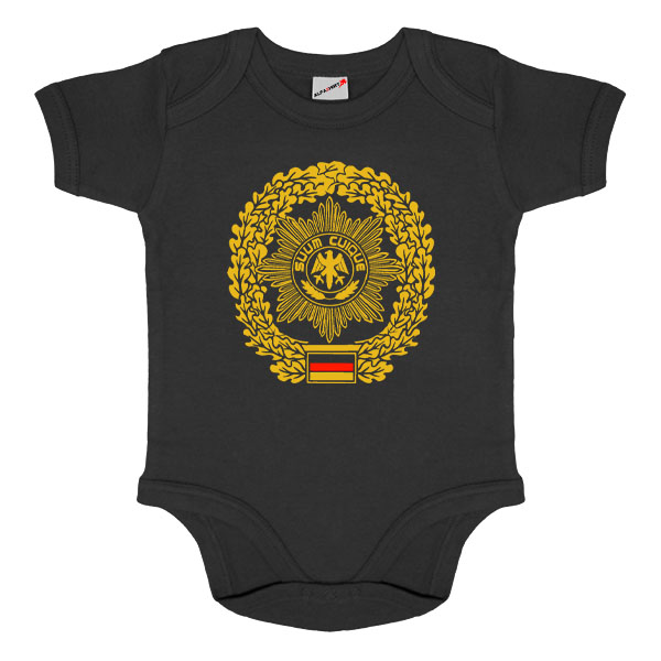 Babybody Strampler Feldjäger Barettabzeichen MP Militärpolizei Bundeswehr #46652