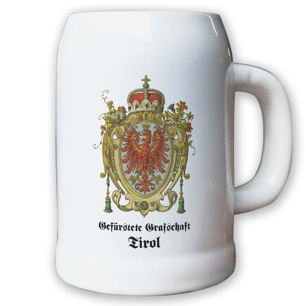 Krug / Bierkrug 0,5l - Gefürstete Grafschaft Tirol Innsbruck Graf #9460