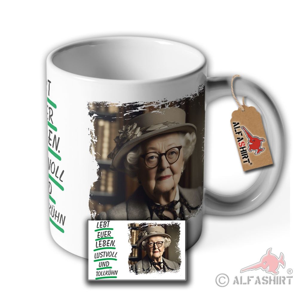 Tasse Miss Marple Krimi Roman Detektivgeschichten Mordfälle alte Dame #42254