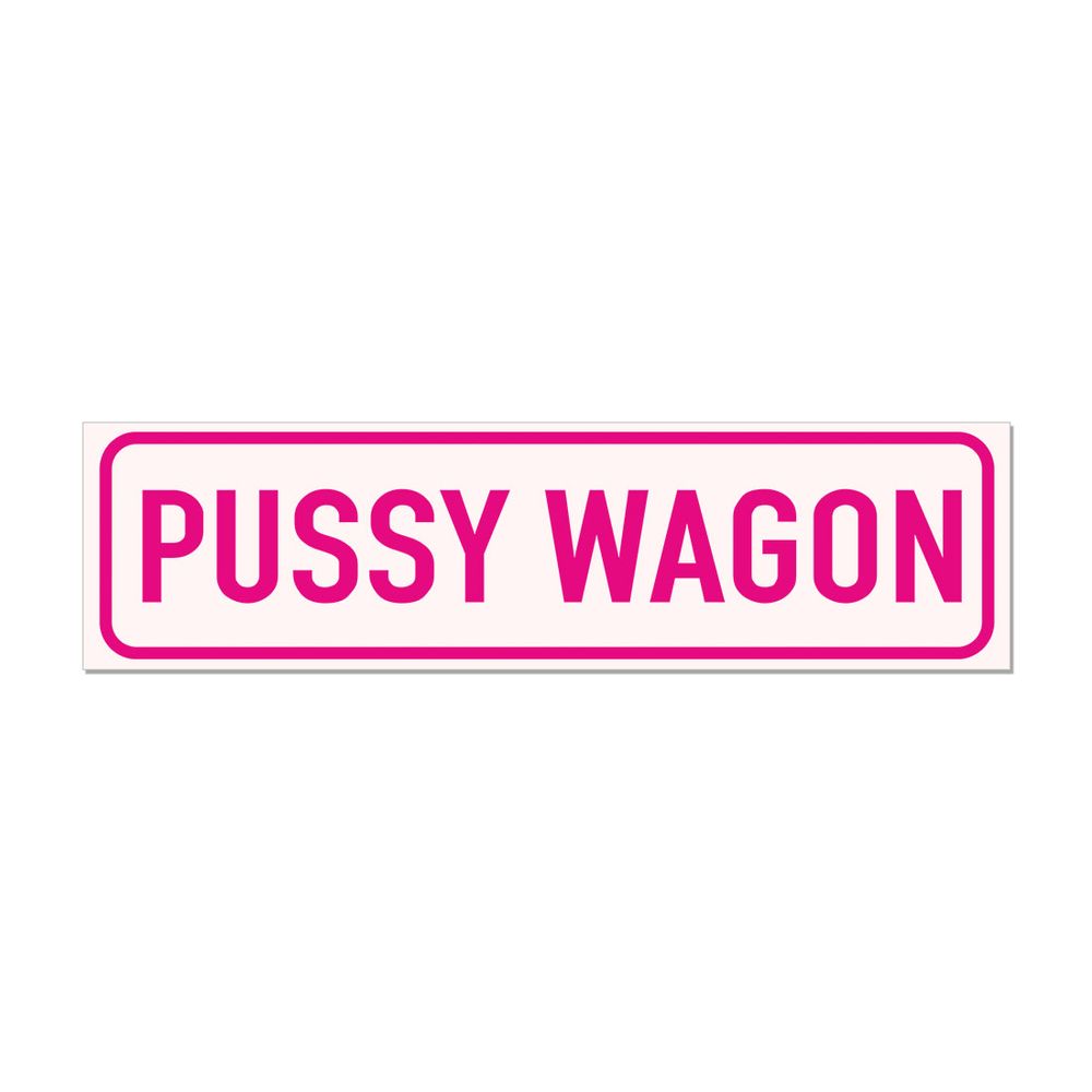 Magnetschild Pussy Wagon Mädchen Girls Girly Style Car Auto für KFZ #A165