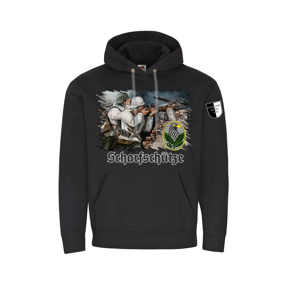 Lukas Wirp Hoodie Scharfschütze Karabiner 43 Abzeichen Scharfschützen 3 #32433