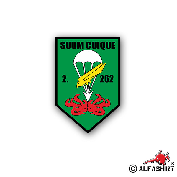 Sticker 2 FschJgBtl 262 Paratrooper Battalion Coat of Arms 7x5cm A1426