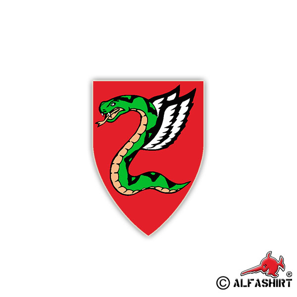 Sticker Israeli Paratrooper Brigade Snake 7x5cm # A992