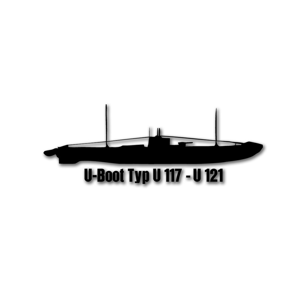 Wandtattoo U-Boot Typ U 117 - U 121 Langstrecken-U-Boot-Minenleger UE II #A6191