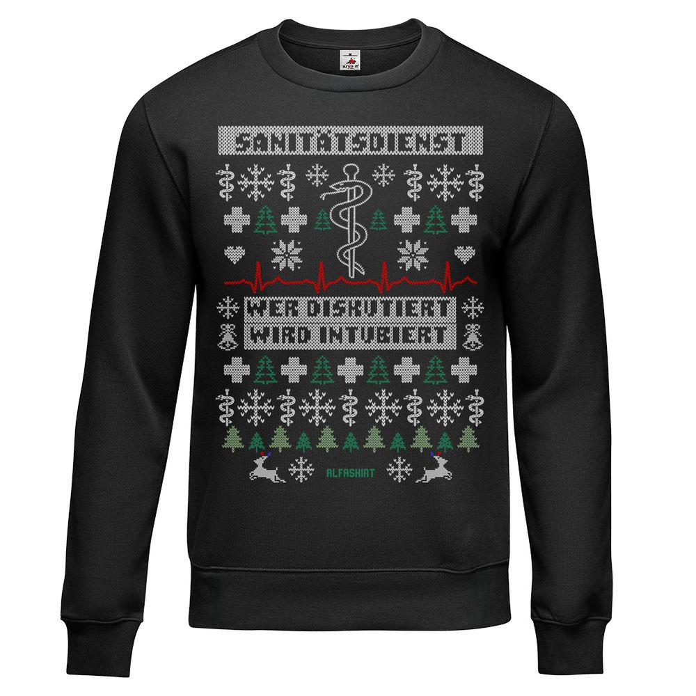 X-Mas Medical Service Whoever is Discussed Will Be Intubated Paramedic Sweater #45549