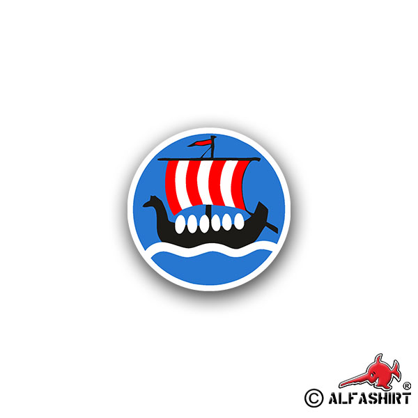 Sticker Viking Ship Viking Ship Sail 7x7cm A1314