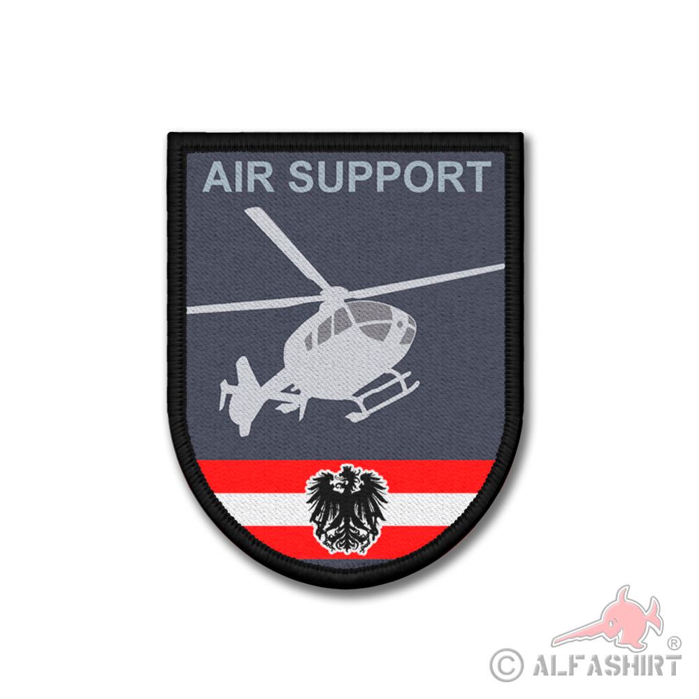 Patch Flugpolizei Österreich Hubschrauber Polizie Aufnäher Air 9x7cm #26187