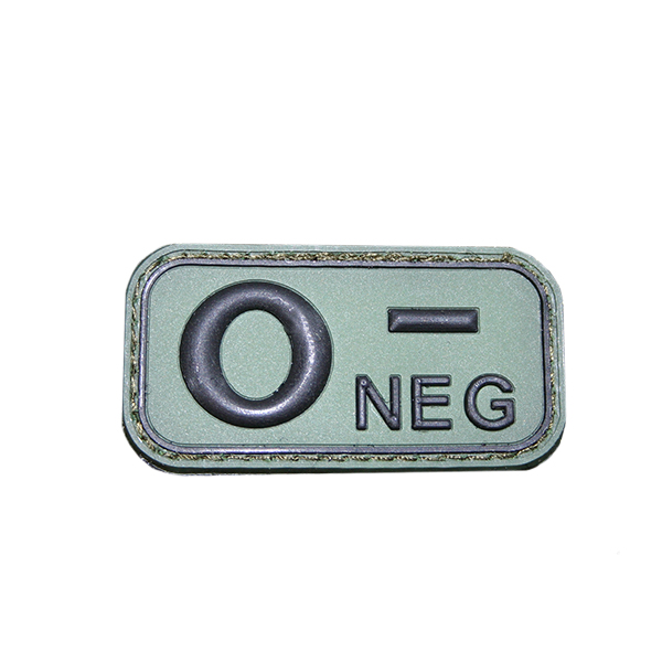 BW Blood Groups Patch O-NEG Detection Blood Sani Uniform Blood 5x2.5cm # 18639