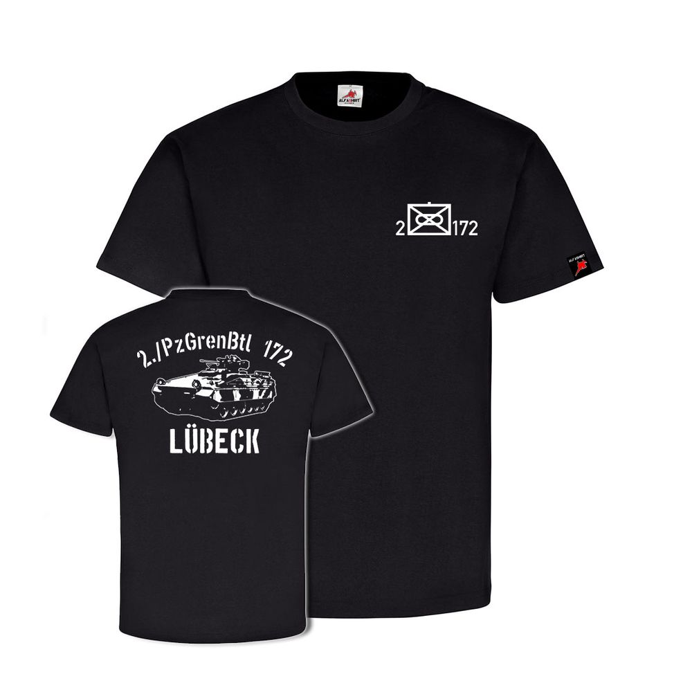 2 PzGrenBtl 172 Lübeck Spz Marder Panzergrenadier Battalion T-Shirt # 31751