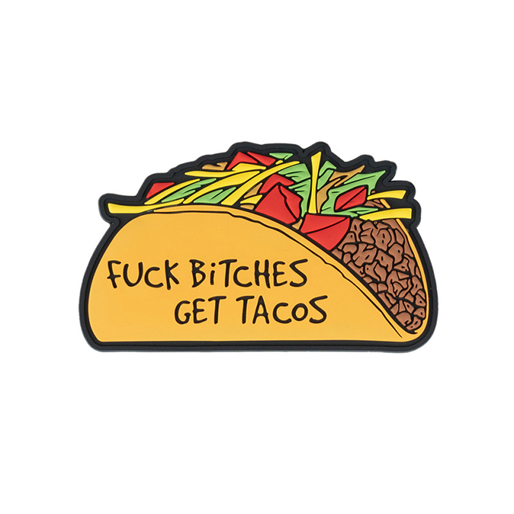3D Patch Taco PVC Morale Humor Fuck Bitches Get Tacos Taktik 5,3 x 9 cm #47300