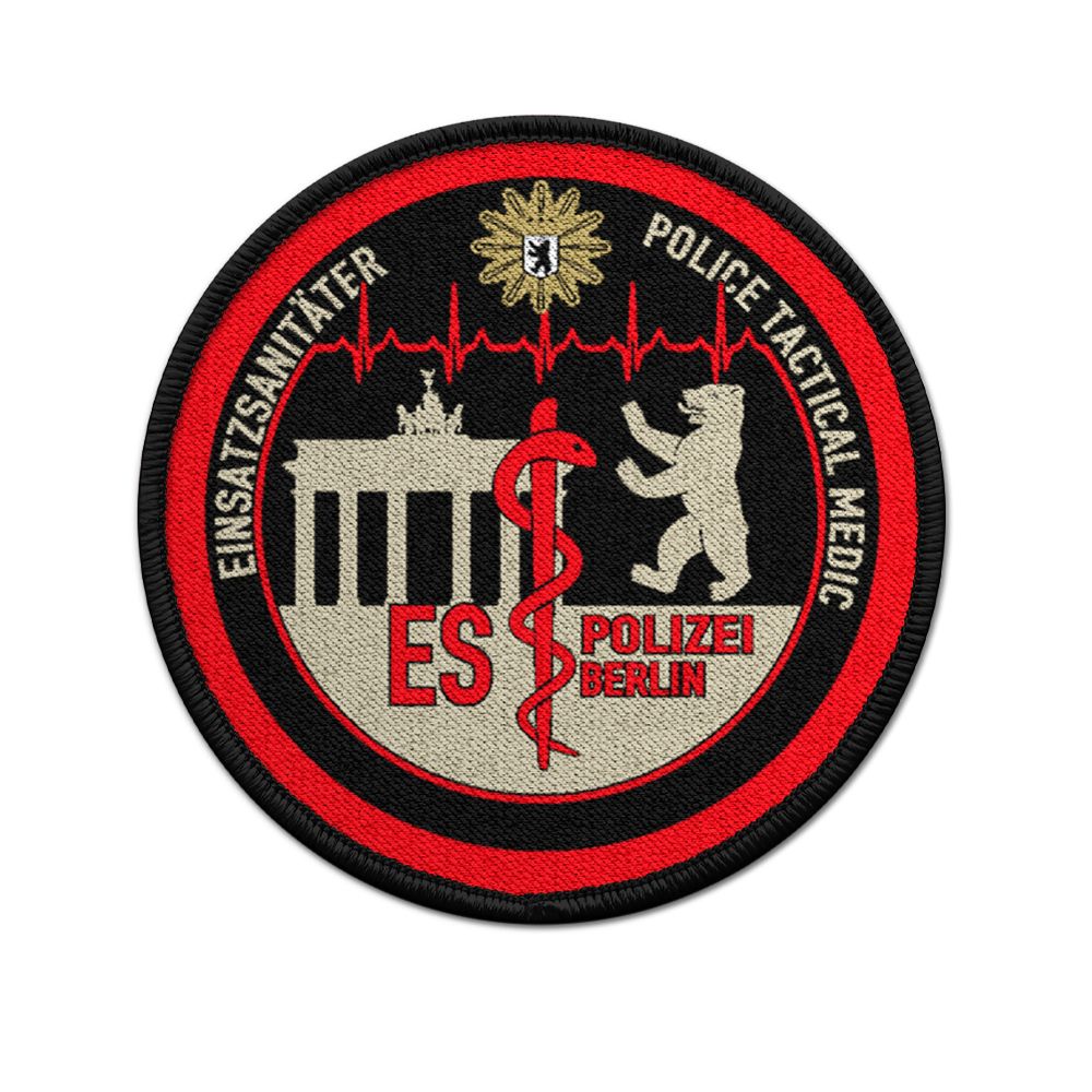 Patch Emergency Paramedic Police Berlin Velcro Uniform Badge ES RS NFS # 35638