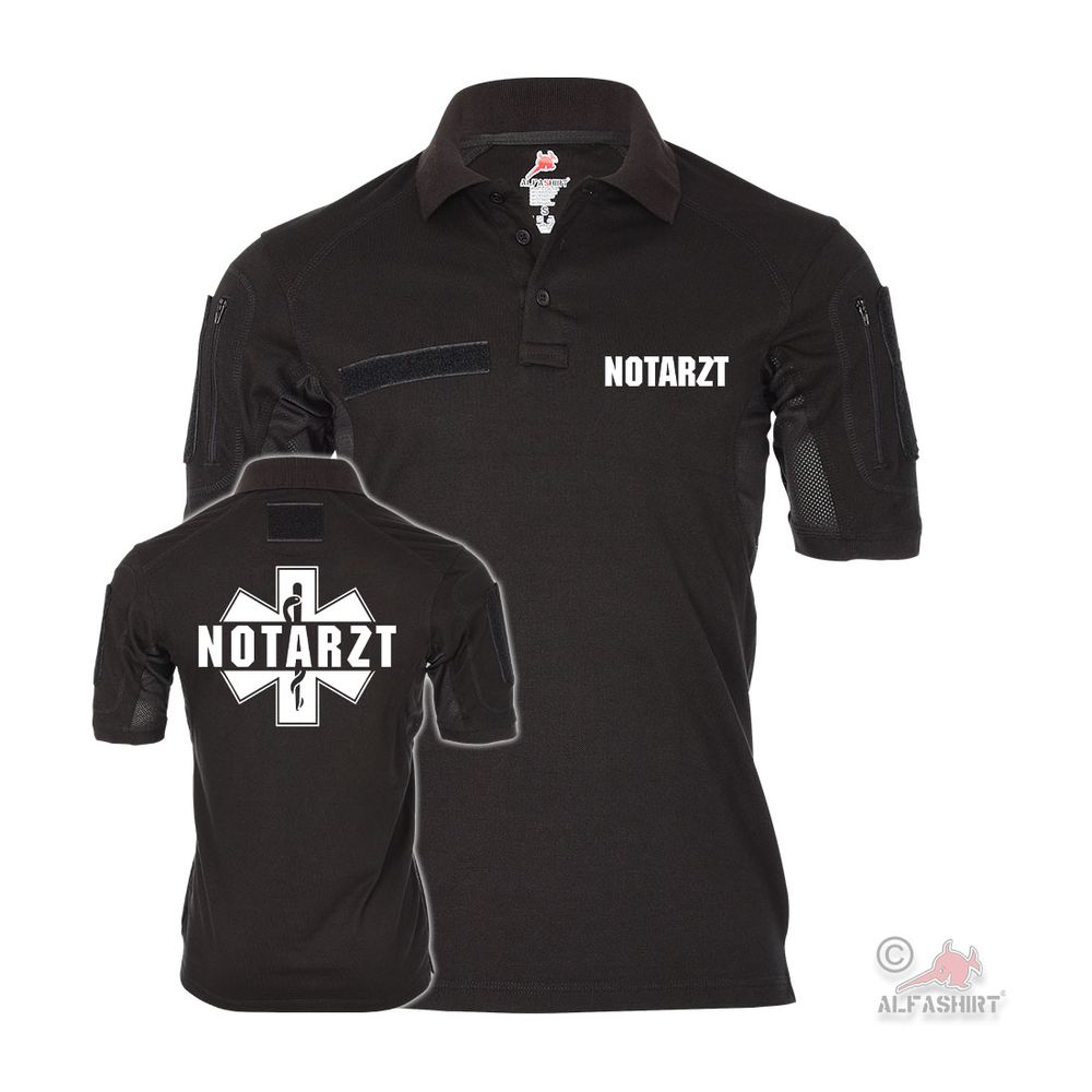 Tactical Polo NOTARZT Rettungsdienst Sani Sanitäter Arzt Doktor Shirt#38726