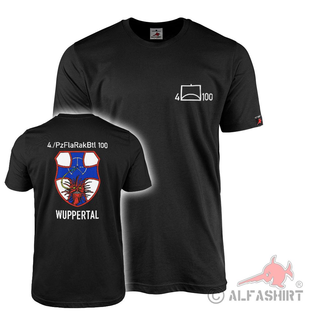 T-shirt 4 PzFlaRakBtl anti-tank missile battalion 100 Wuppertal #43953