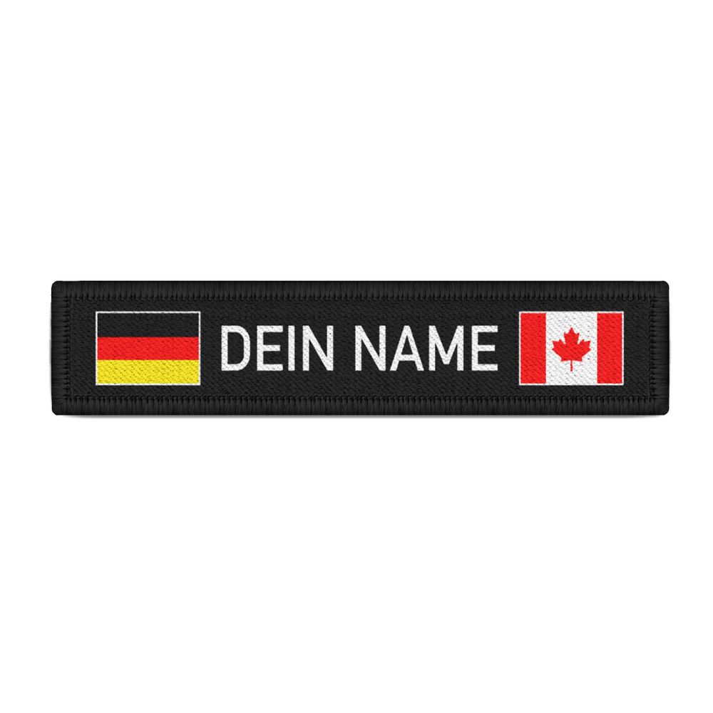 Patch GER DE Kanada Canada Flagge Fahne Sprache deutsch englisch #46567