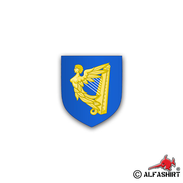 Aufkleber/Sticker Ireland Republik Irland Harfe Englisch Dublin 6x7cm A2089