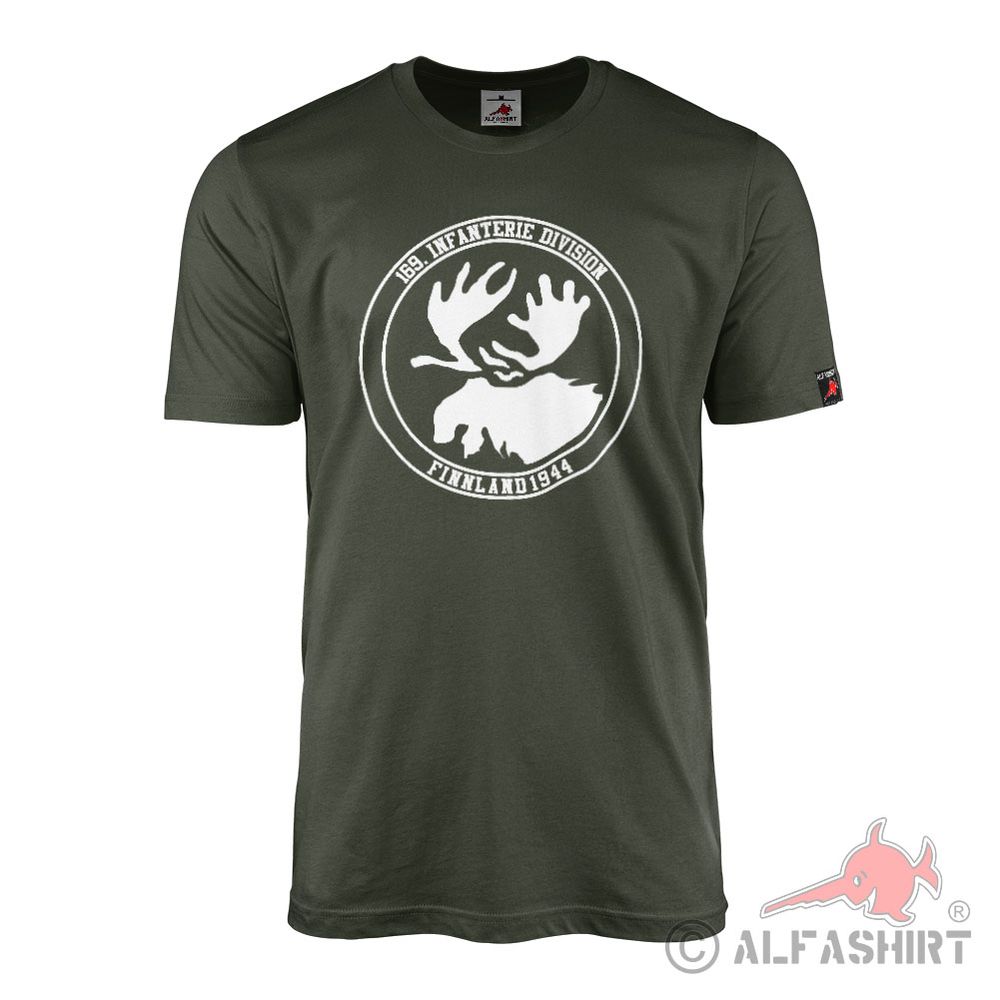 T-Shirt 169 Infantry Division Finland Heer Offenbach Main Moose Head #42448