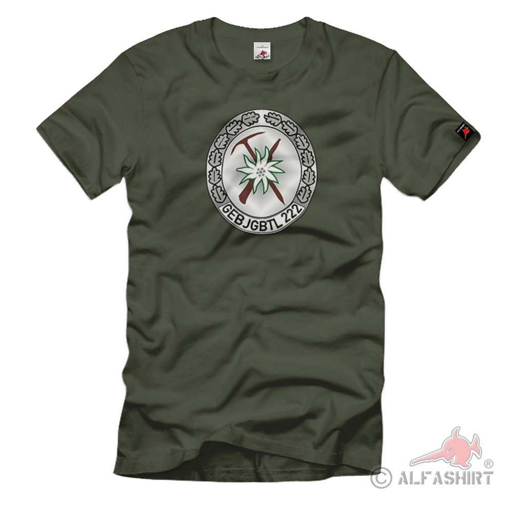GebJgBtl 222 Gebirgsjäger Bataillon Mittenwald Bundeswehr Coat of Arms T-Shirt # 1830