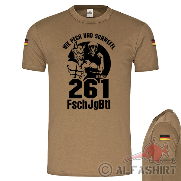 Paratrooper Battalion 261 Lebach FschJgBtl 261 Devil BW Tropical Shirt # 17683