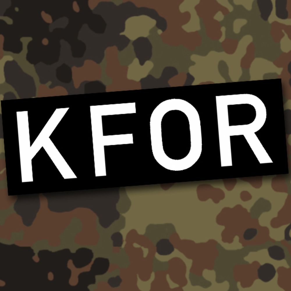 KFOR 2 Kosvo Nato Bundeswehr Abroad Insert Sticker 15x5cm # A209