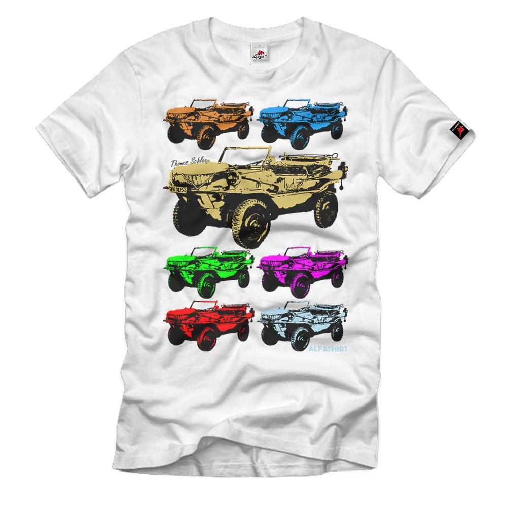 Pop-Art Typ166 KDF Schwimmwagen Wanne Kunst Repro Druck T-Shirt# 33068