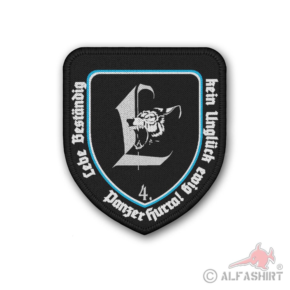 7,5cm x 6,5cm Patch Lebe Beständig Kein Unglück Ewig Panzer Hurra #37661