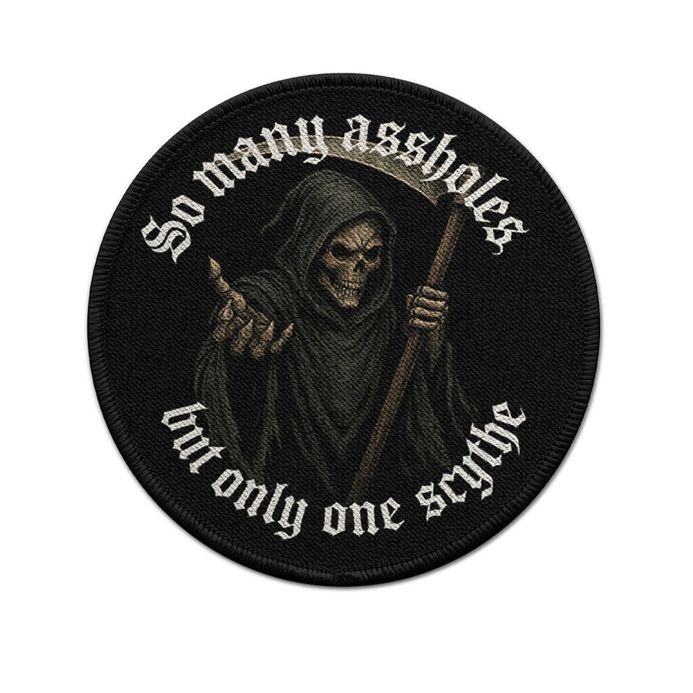 So many Assholes but only one sense Patch Sensemann Biker Skull Chopper #33807