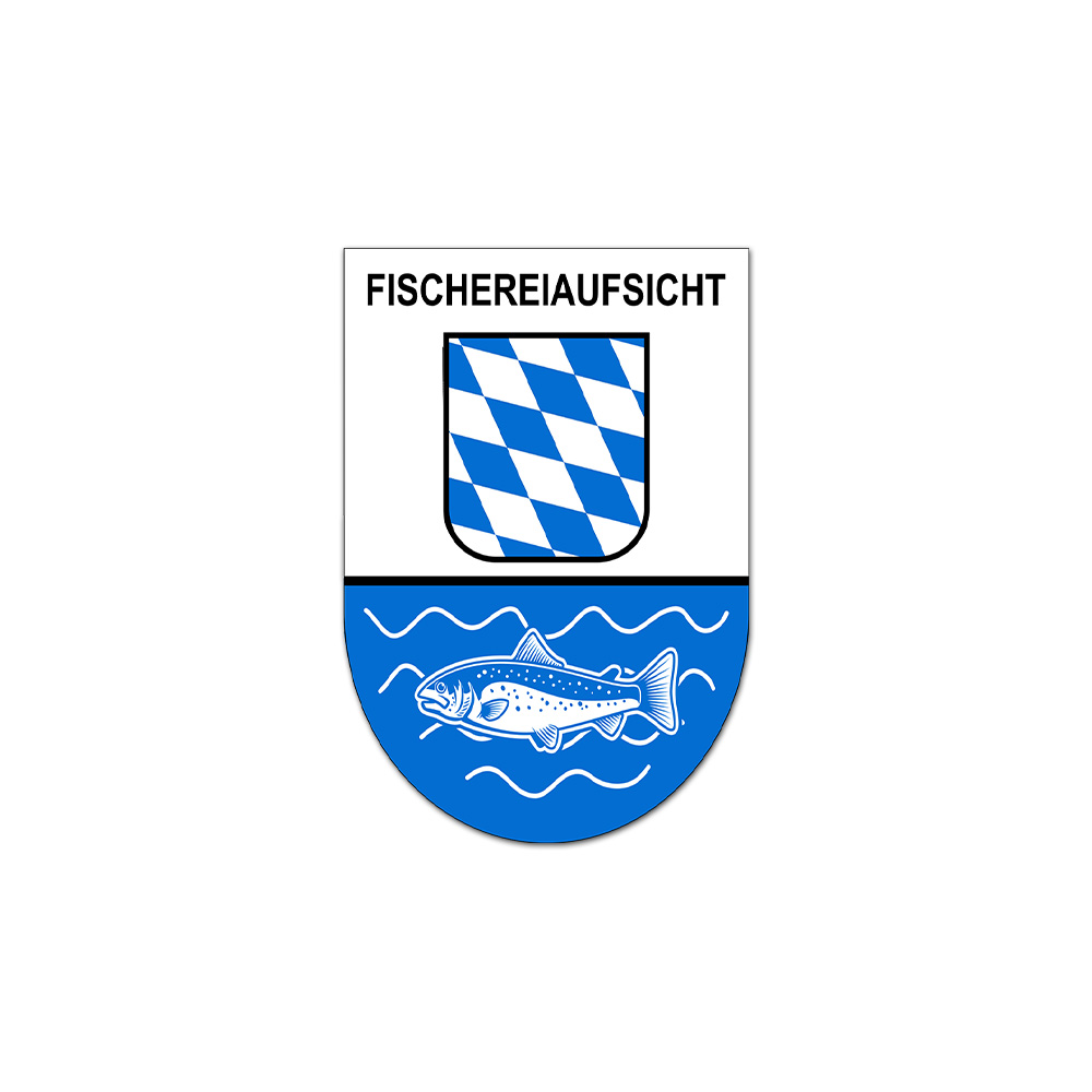 Aufkleber 14x9,5cm Fischereiaufsicht Bayern Fischereiaufseher Überwachung #A7447