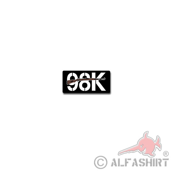98K Sticker Sticker Carabiner Rifle Weapon Sniper 10x5cm # A4074