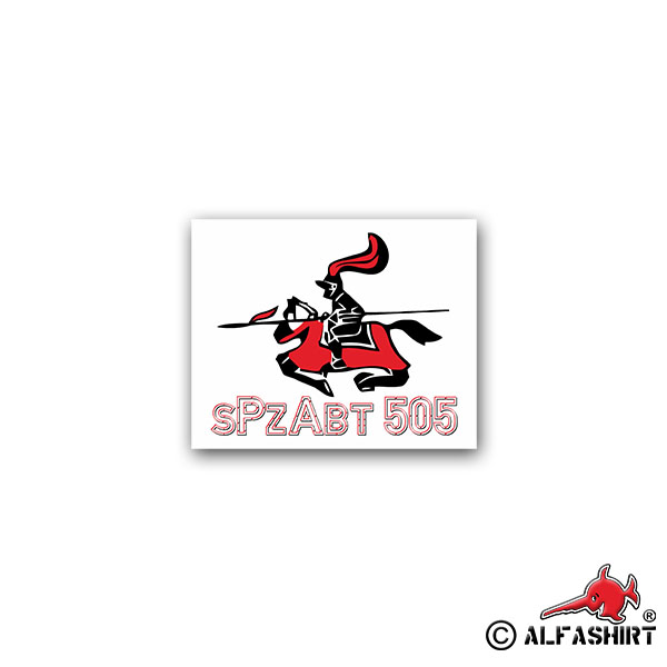 Sticker sPzAbt 505 Tank Unit Tiger Main Battle Tank Army 9x7cm A2407