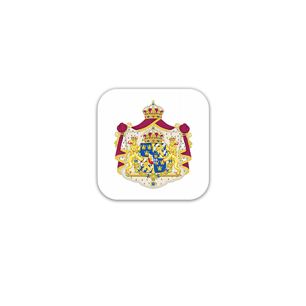 Aufkleber/Sticker Königreich Schweden  Konungariket Stockholm Wappen 7x7cm A3135