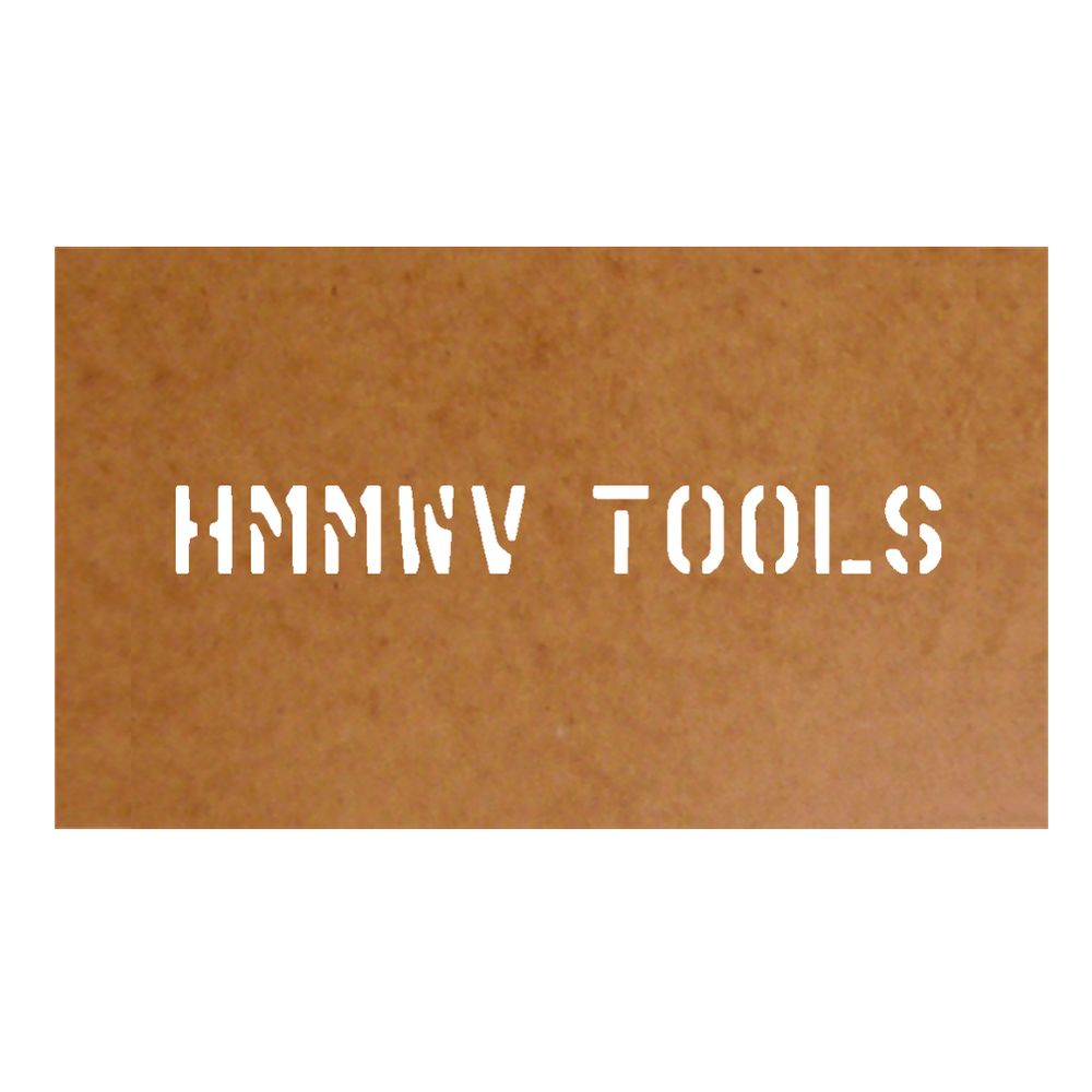 HMMWVl TOOLS Schablone Stencil Ölkarton Bundeswehr Militär 2,5x21,5cm #32149