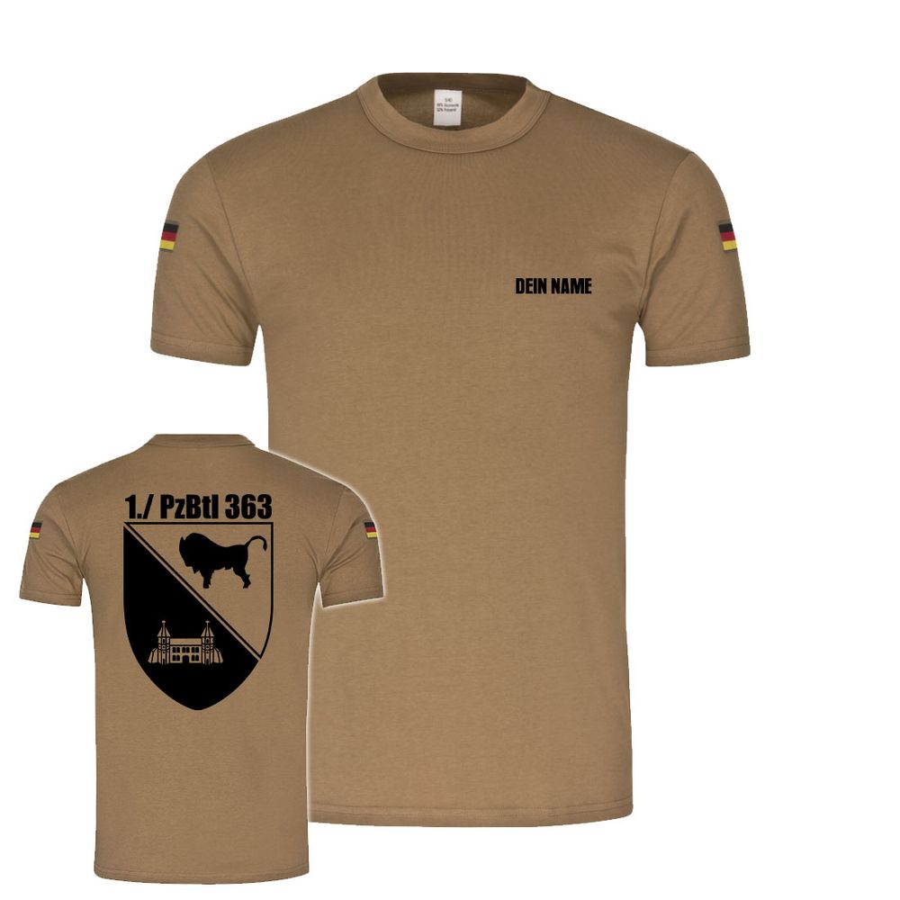 BW Tropical 1 Panzer Battalion 363 Company Panzer Battalion German Armed Forces T-Shirt #47640