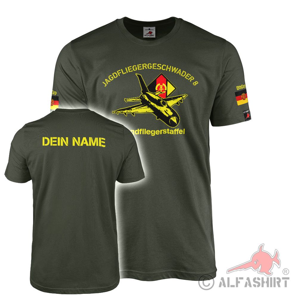 T-Shirt NVA DDR Luftwaffe Fighter Wing 8 JG-8 Marxwalde 1 #44947