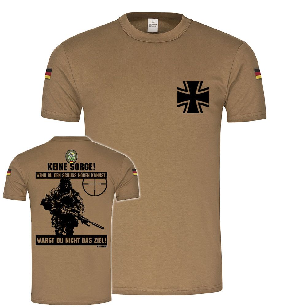 BW Tropenshirt Bundeswehr Sniper Keine Sorge-Schuss-Ziel Deutscher #21498