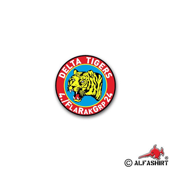 Sticker 4 FlaRakGrp 24 Delta Tigers anti-aircraft missile 7x7cm # A2247