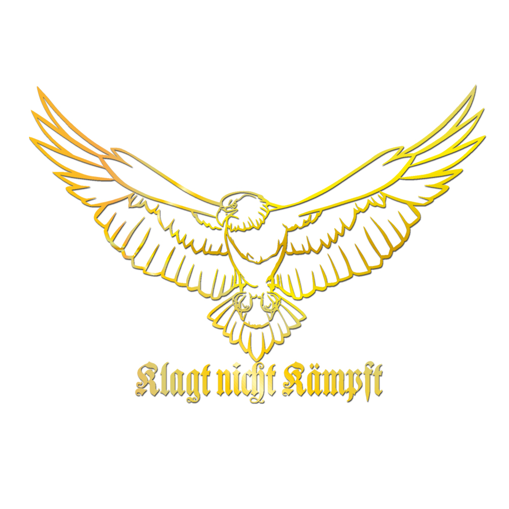 Wall decal don't complain, eagle fights old German motto wings 45x60cm # A5684