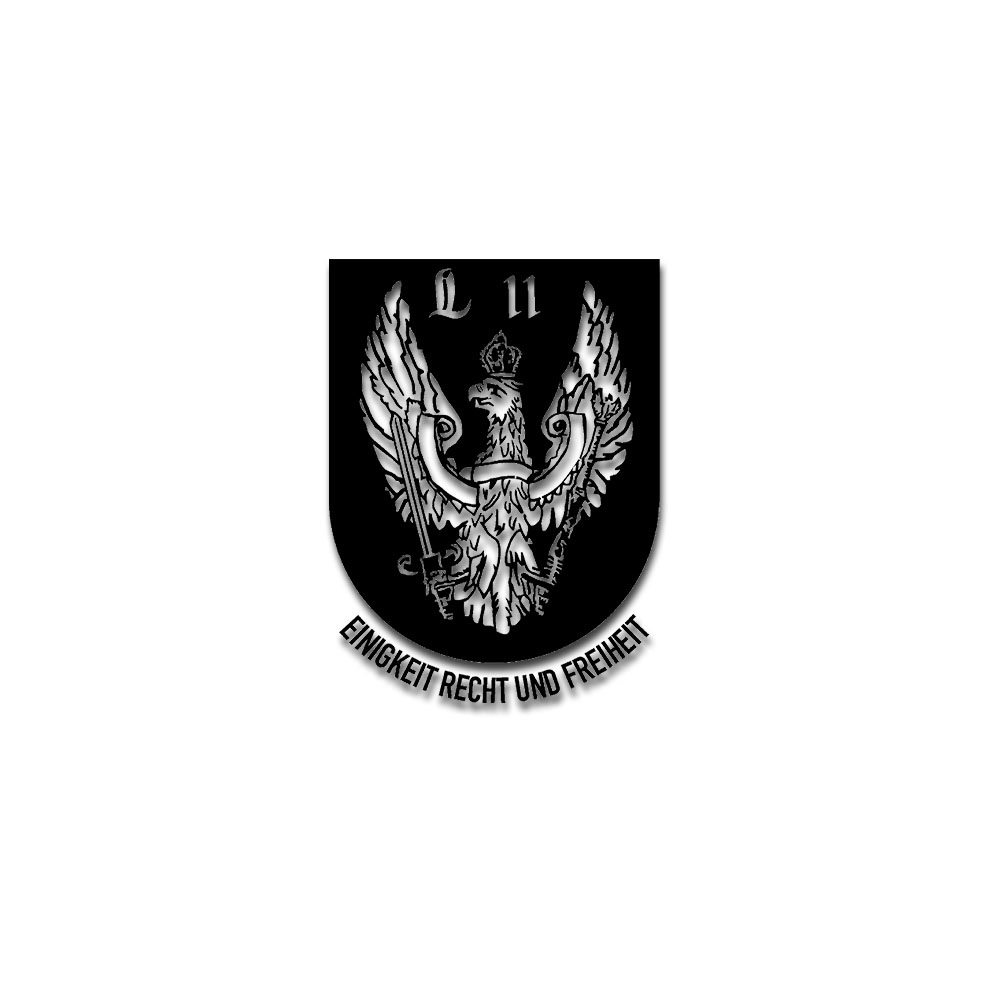 5-PzAufkLLehrBtl 11 Sticker Sticker Unity Right and Freedom 20x16cm # 4860