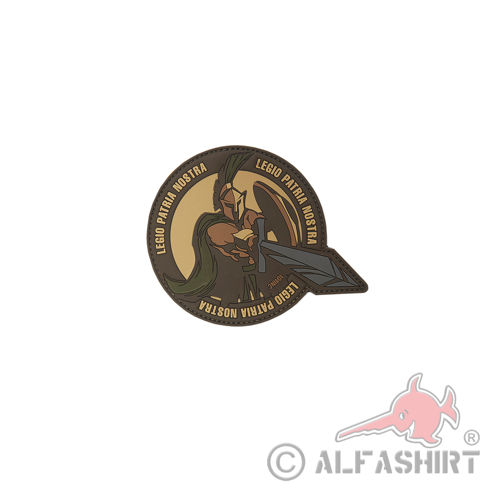 3D Rubber Legio Patria Nostra Patch Ritter Legioner Alfashirt 12x9 cm#26914