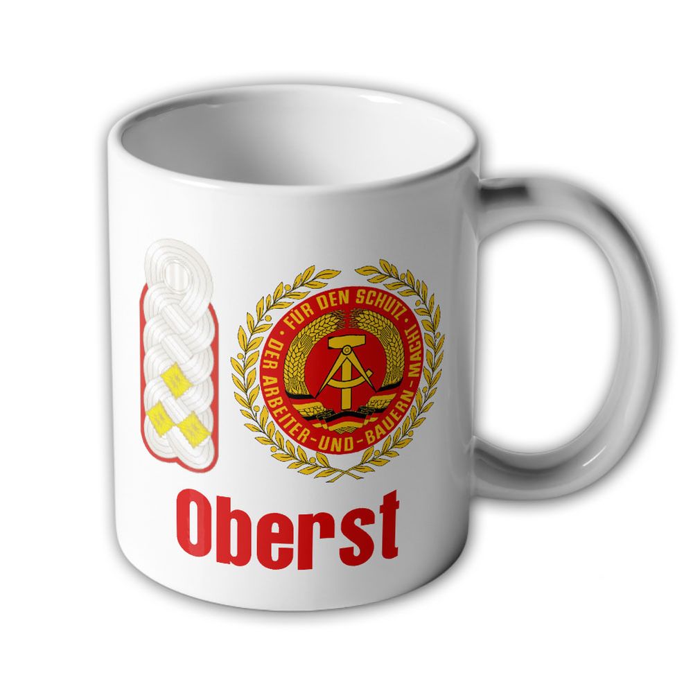 Tasse Dienstgrad NVA DDR Oberst Raketentruppen Artillerie #46118