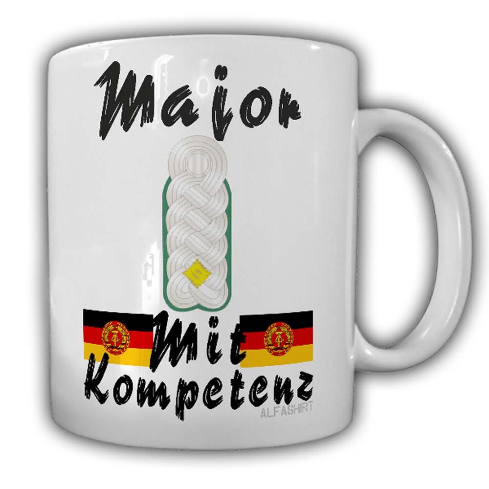 Major des Rückwärtigen Dienstes Tasse Schulterklappe Dienstgrad DDR NVA #24231