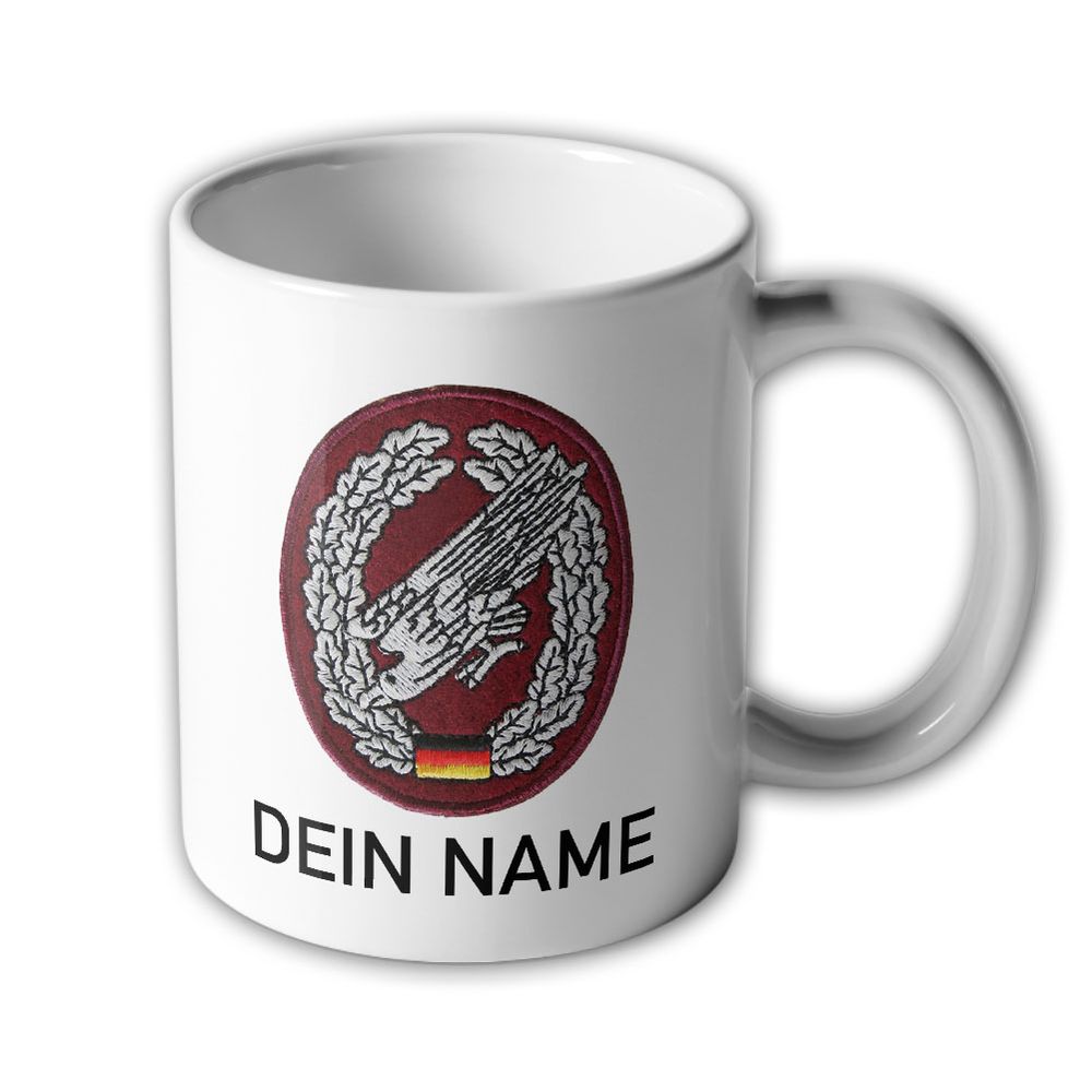 Tasse personalisierbar Barettabzeichen Fallschirmjäger FschJg Bataillon #47832