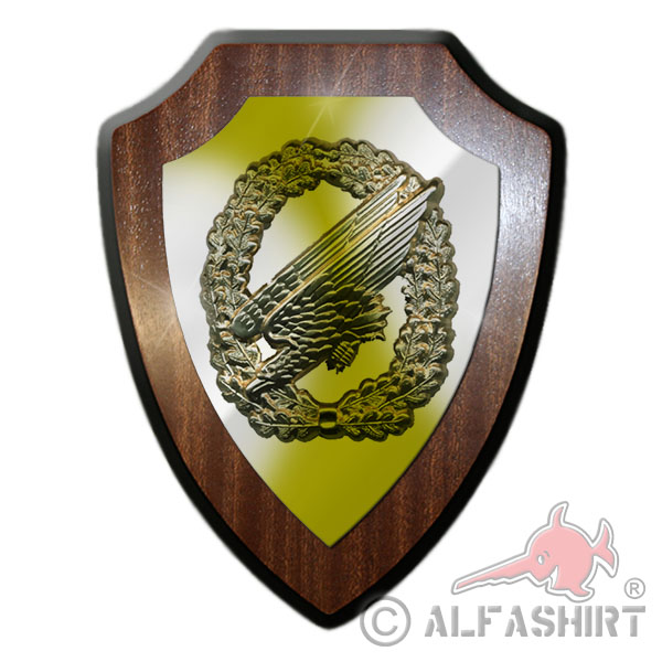 Fallschirmjäger Barettabzeichen alt Fahne BW Falli FschJg Wappenschild #17706
