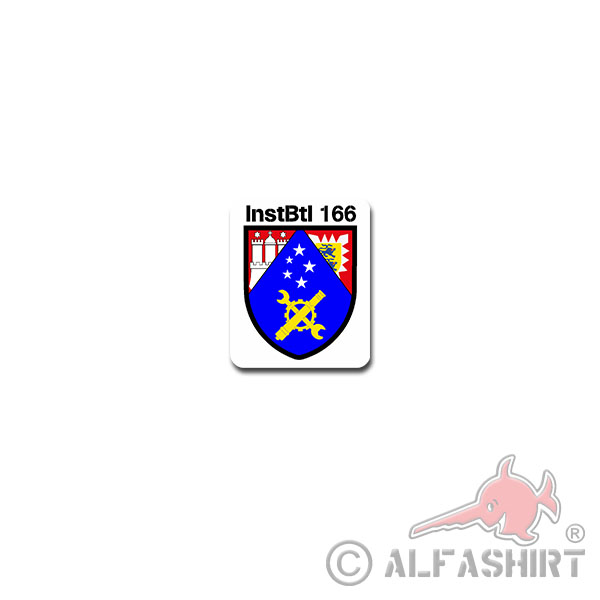 InstBtl 166 Sticker Sticker Repair Battalion Bundeswehr BW 6x7cm # A3854