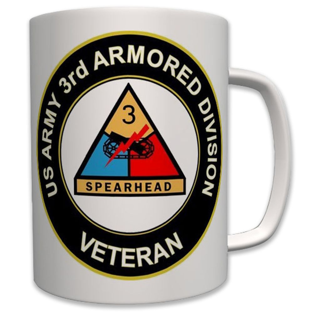 US Army 3rd Armored Division Veteran Panzer Militär - Tasse #6242
